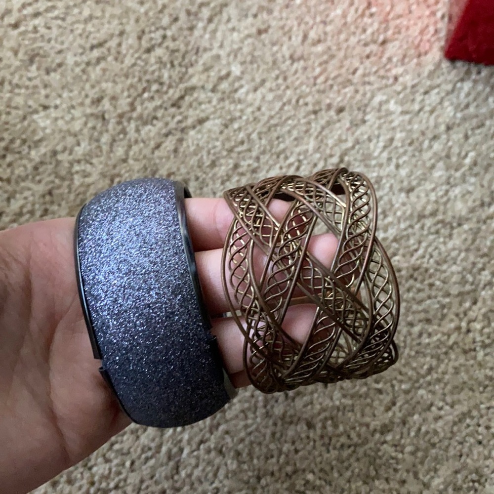 2 statement bracelets